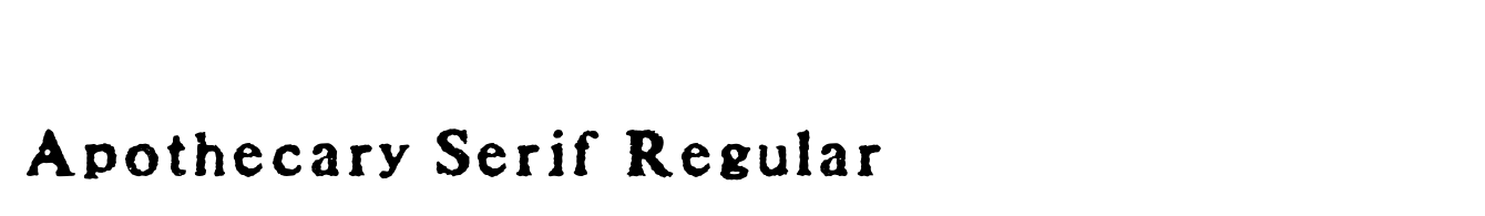 Apothecary Serif Regular